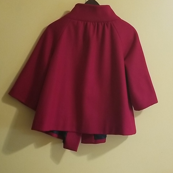 Old Navy Red Poncho Peacoat - Picture 3 of 3